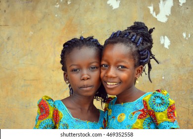 AFRICAN, NIGERIA - 15 AUGUST 2016: Young Vibrant African Children Come Out For A Portrait Session On 15 AUGUST 2016.