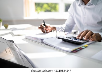 African Tax Accountant Ledger Public Record And Budget - Shutterstock ID 2110534247