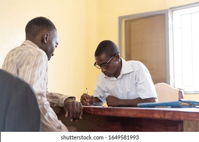 African University Students Signing Contract For The First Day Of Job Work