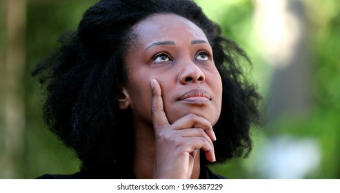 African Woman Having A Breakthough Idea, Person Eureka Moment