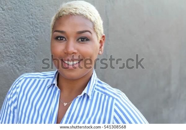 African Woman Modern Short Hair Cut Stock Image Download Now