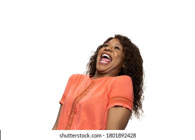 African Woman On White Background, Funny Emotions, Meme