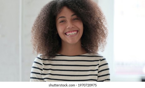 African Woman Shaking Head, Yes Sign 