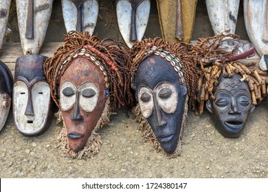 African Wooden Masks Representing The Culture Africa 