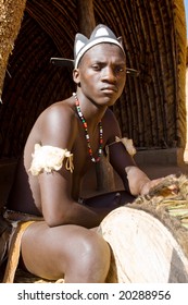 African Zulu Drum Player