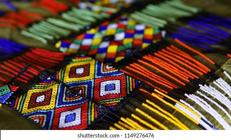 African Zulu traditional accessories made of beas