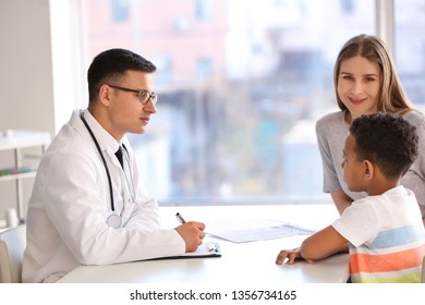 Africanamerican Boy Mother Pediatricians Office Stock Photo 1356734165 ...