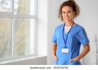 African-American female doctor in clinic - Shutterstock ID 1933750769