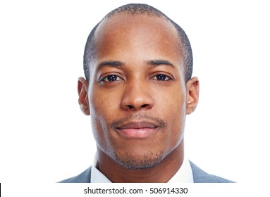 African-american Man Face.