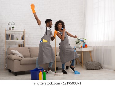 Similar Images, Stock Photos & Vectors of Housekeeping is fun. African ...