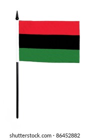 Afro American / Pan African Flag Isolated On White Background