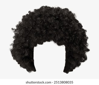 Afro kinky hair isolated object 