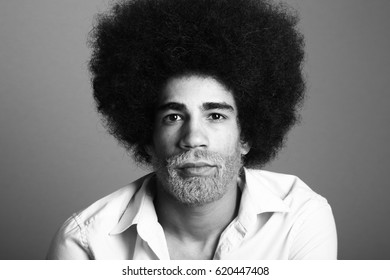 Afro Man Black White Stock Photo 620447408 | Shutterstock