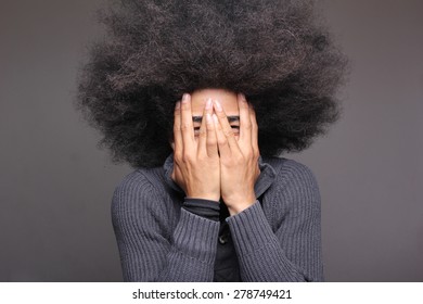 Afro man posing