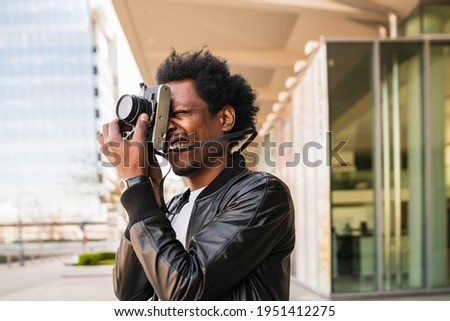 Similar – Image, Stock Photo man taking an outdoor shower