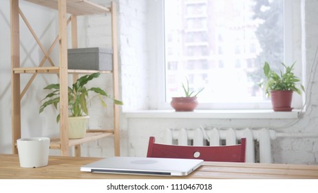 Afro-American Man Completing Work And Leaving Office