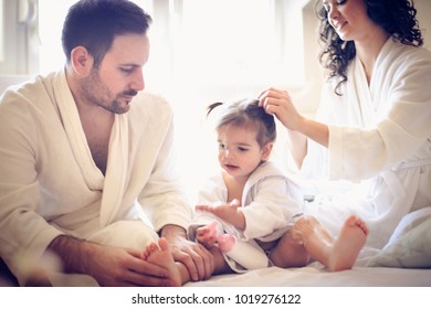 After Bath My Mommy Make Me A Hair Design. Morning Routine. 