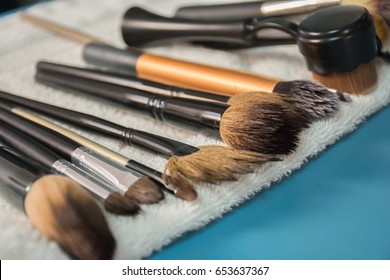 After Cleaning Makeup Brushes Finish And Will Dry Bristle For Lady To Use Again.