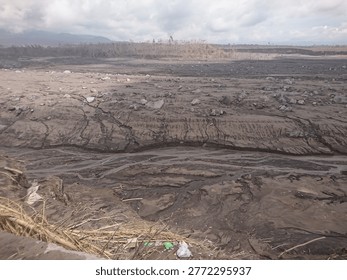 after cold lava in east java