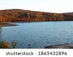 After Glow on an Autumn Lake.  Destination Lake Scranton in Scranton,Pennsylvania