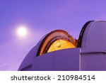 After sunset, the dome of the 3-meter reflector telescope opens at Lick Observatory, Mt Hamilton, California, ready for a night