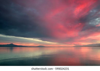 After Sunset At Lake Geneva Switzerland