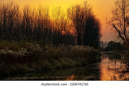 Afterglow under the sunset, follow the shot - Shutterstock ID 2204741765