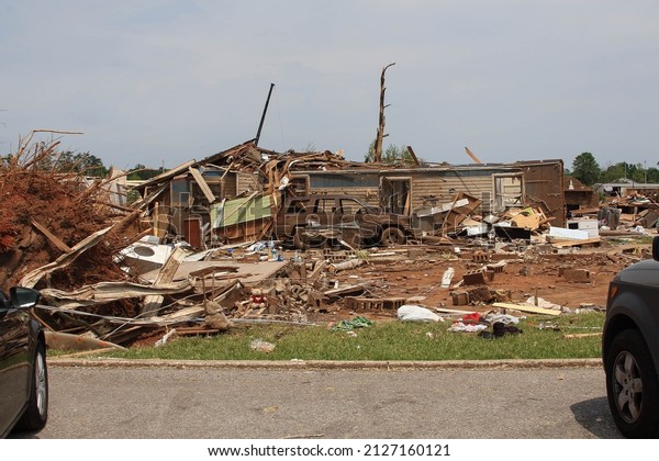 Aftermath from an EF 4 tornado\
that hit Tuscaloosa, Alabama on April 27, 2011. Image . May 1,\
2011.