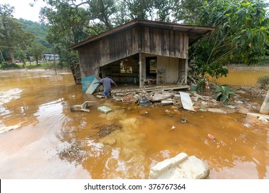 The aftermath of flood in the state of Kelantan. The worst flood in Malaysia history.