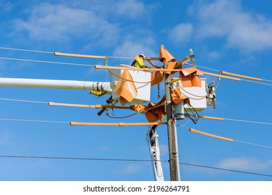 In Aftermath Of Storm, There Is A Need For Electricians To Repair Damage To Power Pole Problems Caused By Storm