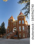 Afternoon sunny view of the Ashurst Auditorium at Flagstaff, Utah