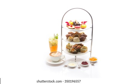 Afternoon Tea On White Background