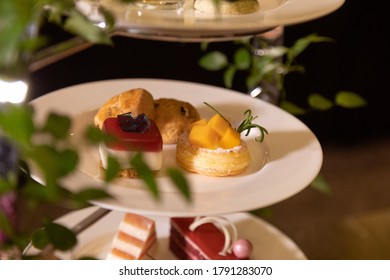 Afternoon Tea Set In Hotel Lounge