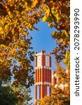 Afternoon view of the clock tower of Univeristy of Oklahoma at Oklahoma