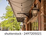 Afternoon view of a historic street block in downtown Vicksburg, Mississippi, USA.