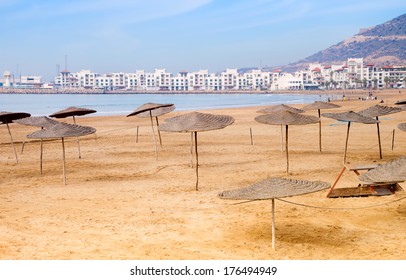 Agadir Sand Beach, Morocco.