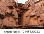 Agadir Tasguent, fortified collective granary located above the Moroccan village of Amzrou, Anti-Atlas, Morocco, North Africa, Africa