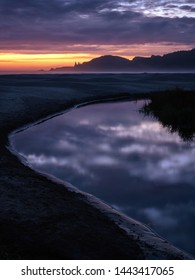 Agate Beach In Newport At Sunset