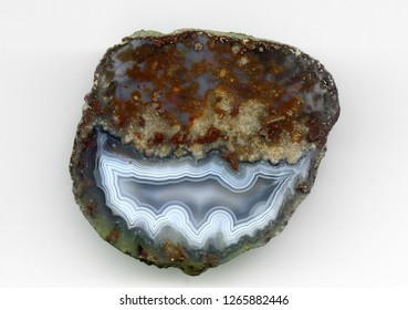 Agate on white background