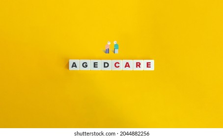 Aged Care, Elderly Care Or Eldercare Banner And Conceptual Image. Copy Space.