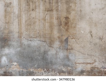 Aged cement wall texture with crack - Shutterstock ID 347980136