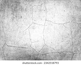 Aged cracked wall, natural grunge texture with large and small grains. Original template for overlay, grunge stencil. Unique pattern for styling