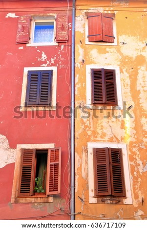 Similar – Bosa, colourful alley