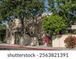 An aged Hacienda-style building, constructed in 1725 and located in the Southern California region