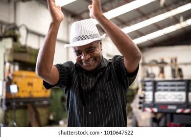Aged Man Playing Samba with Hands