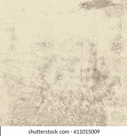 Aged Newspaper Halftone Abstract Dotted Background And Texture