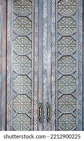 Aged Ornate Doors With Door Knob In Kyiv Ukraine