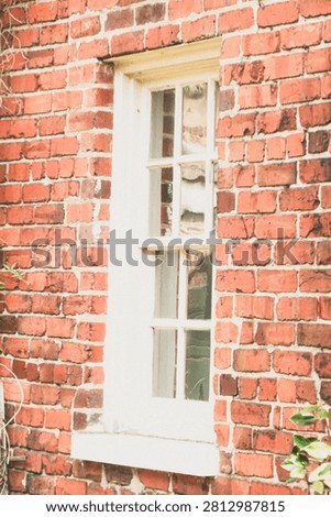 Aged Redbrick Wall with Window