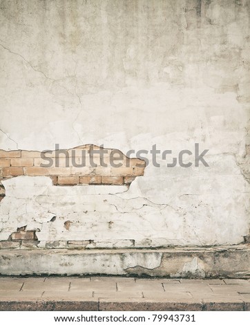Aged street wall background, texture