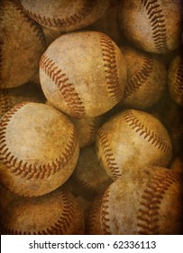 Aged Vintage baseball background